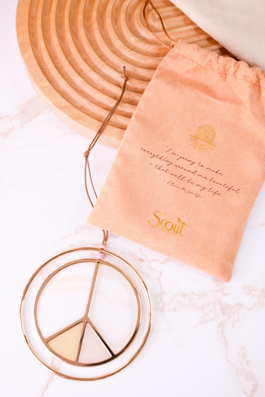 Stained Glass Light Catcher Peace Sign - Whiskey Skies - SCOUT CURATED WEARS