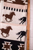 Stallion Print Throw Blanket - Whiskey Skies - MYRA BAGS