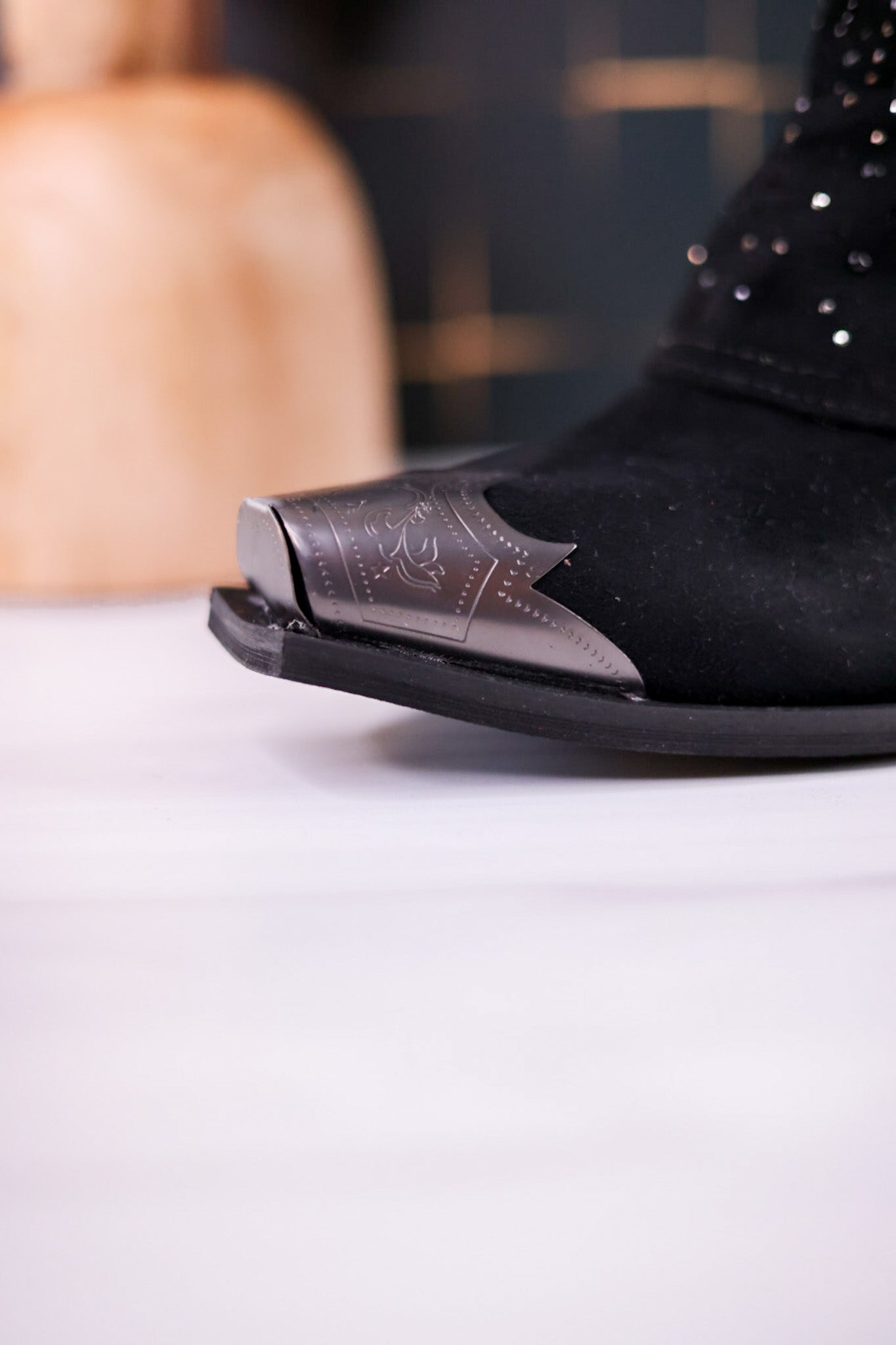 Stardust Rhinestone Studded Boots in Black - Whiskey Skies - VERY G