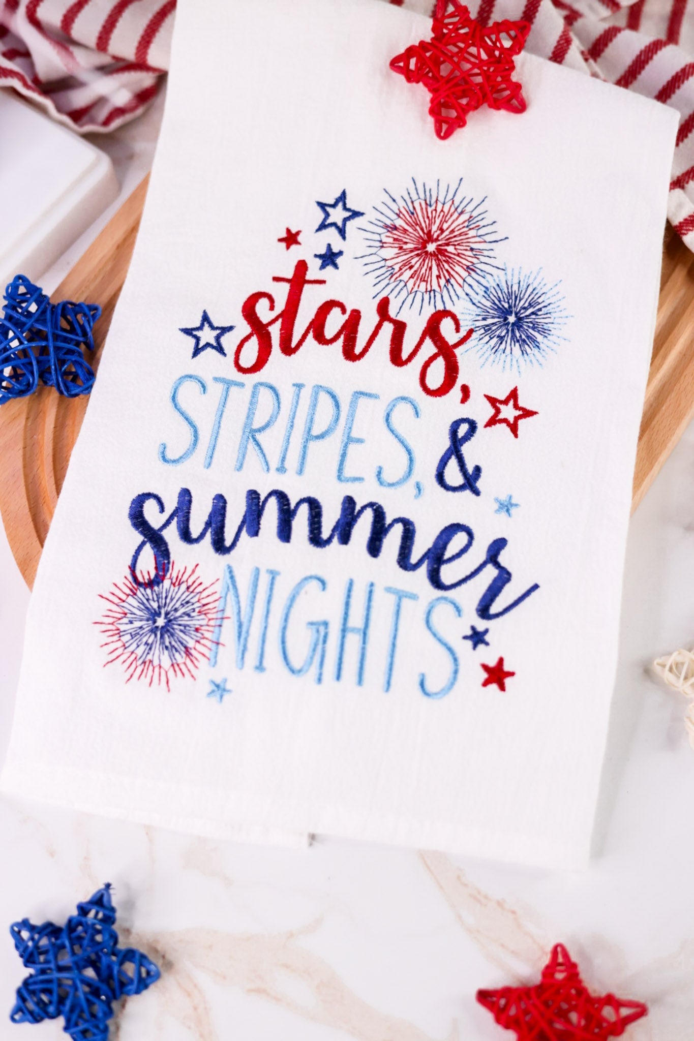 Stars Stripes & Summer Nights Kitchen Towel - Whiskey Skies - C & F ENTERPRISES