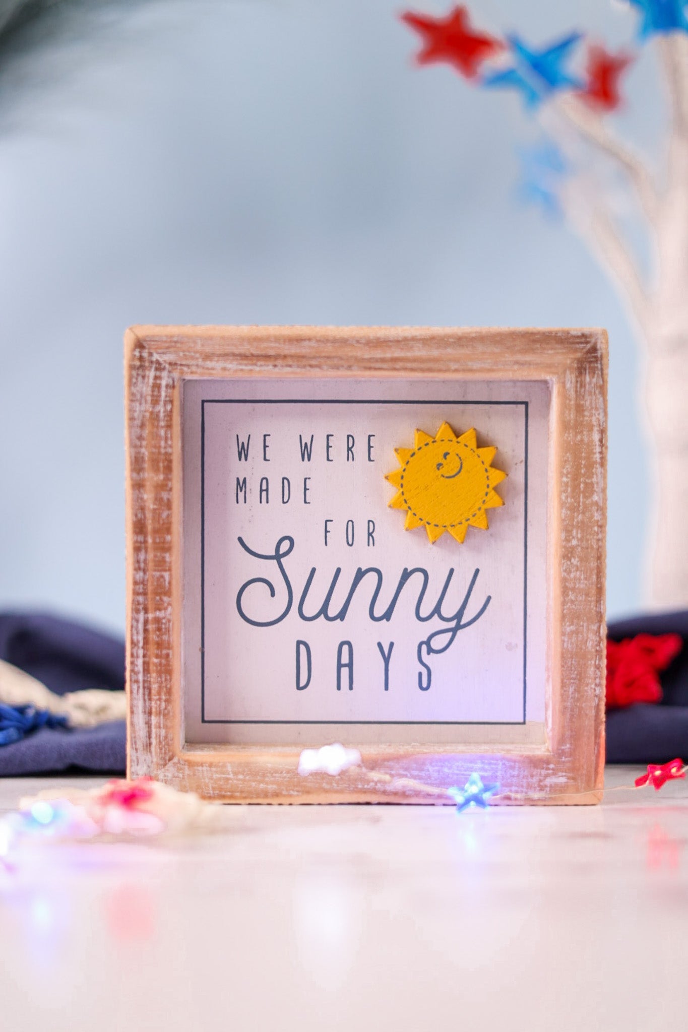 Stars Stripes/Sunny Days Reversible Wood Sign - Whiskey Skies - ADAMS & CO