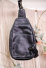 Steer Skull Leather Sling Bag - Whiskey Skies - MYRA BAGS