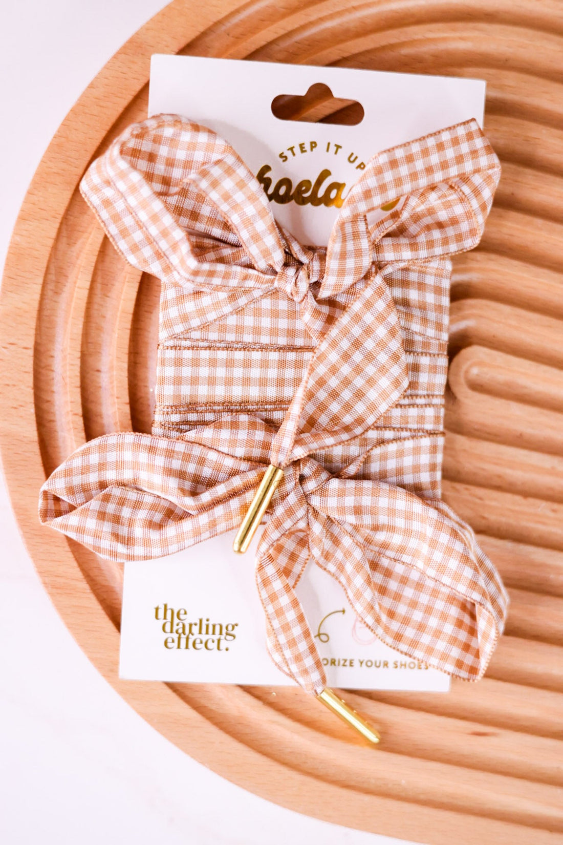 Step It Up Sheer Gingham Shoe Laces (3 Colors) - Whiskey Skies - THE DARLING EFFECT