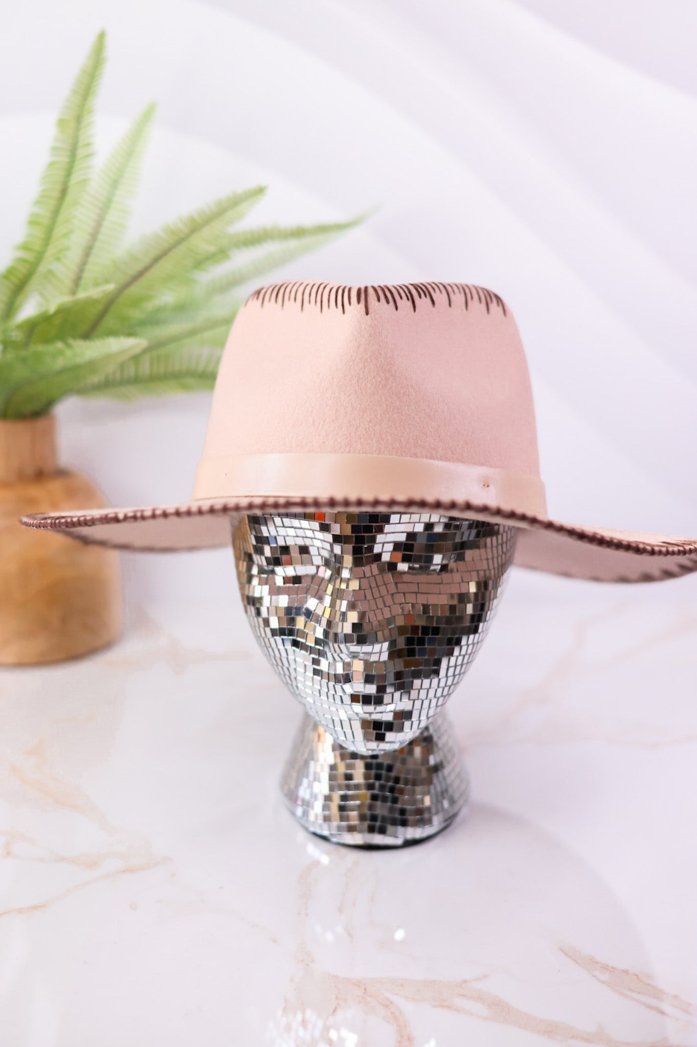 Stiff Fedora With Western Details - Whiskey Skies - SAN DIEGO HAT COMPANY