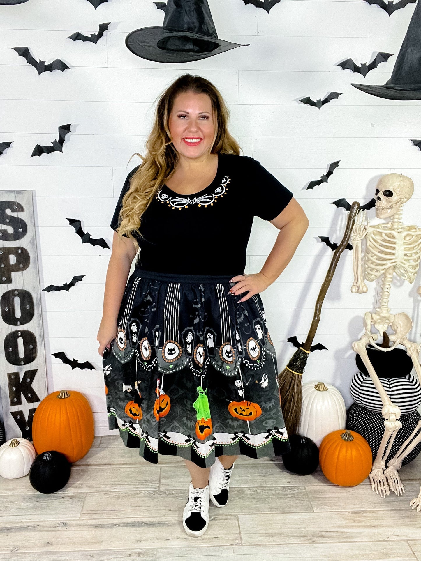 Stitch Shoppe Nightmare Before Christmas Kelly Top FINAL SALE - Whiskey Skies - LOUNGEFLY