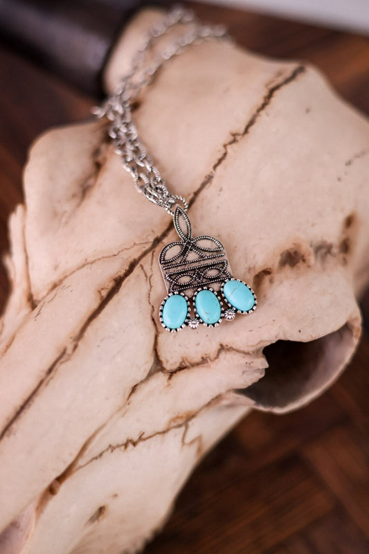 Stitched In Stone Necklace - Whiskey Skies - STERLING KREEK