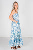 Strapless Floral Maxi Dress - Whiskey Skies - DAVI & DANI