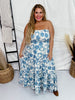 Strapless Floral Maxi Dress - Whiskey Skies - DAVI & DANI