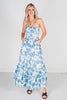 Strapless Floral Maxi Dress - Whiskey Skies - DAVI & DANI