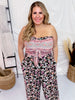 Strapless Floral Print Jumpsuit - Whiskey Skies - WHITE BIRCH
