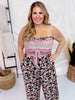 Strapless Floral Print Jumpsuit - Whiskey Skies - WHITE BIRCH