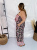 Strapless Floral Print Jumpsuit - Whiskey Skies - WHITE BIRCH