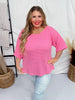 Strawberry 3/4 Sleeve Knit Tunic Top - Whiskey Skies - ANDREE BY UNIT