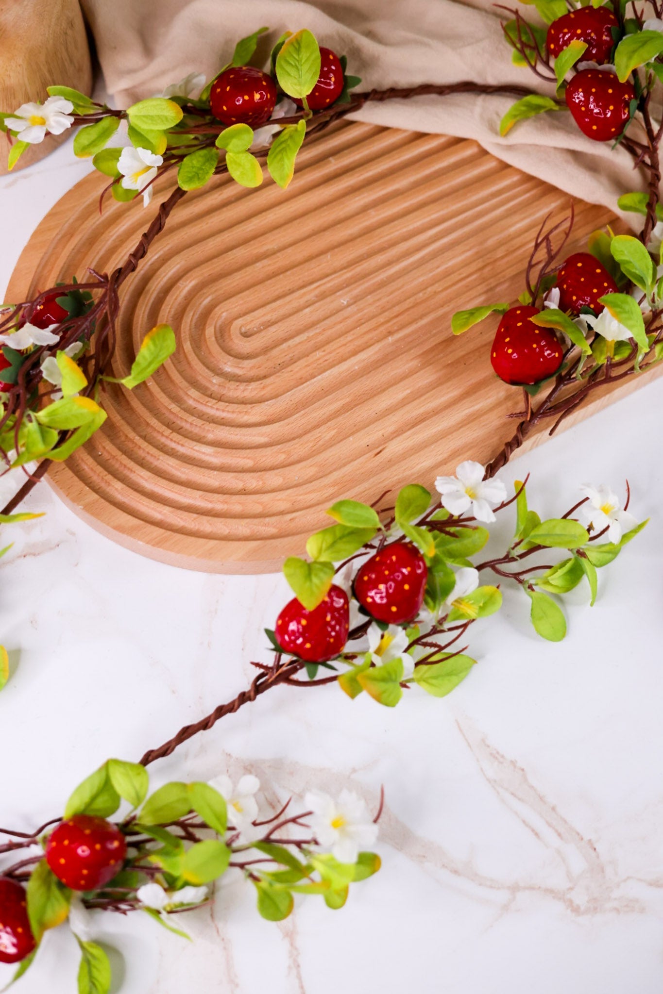 Strawberry Garden Garland - Whiskey Skies - C & F ENTERPRISES