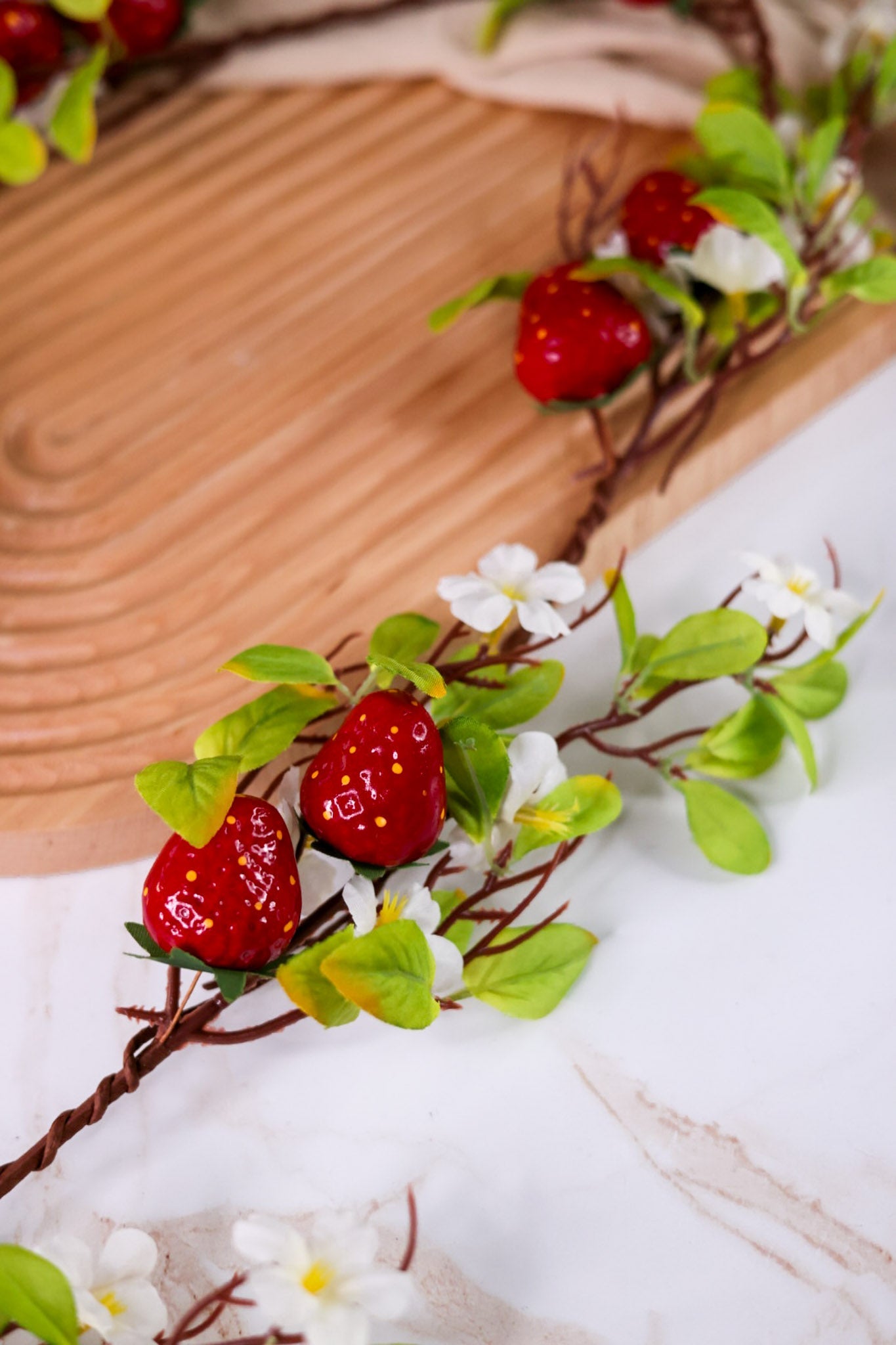 Strawberry Garden Garland - Whiskey Skies - C & F ENTERPRISES