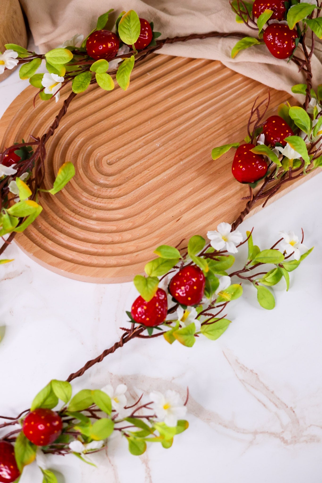 Strawberry Garden Garland - Whiskey Skies - C & F ENTERPRISES