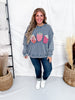 Strawberry Patch Washed Terry Pullover - Whiskey Skies - EASEL