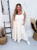 Strawberry Print Sundress W/ Self Tie Shoulder Straps - Whiskey Skies - GEEGEE