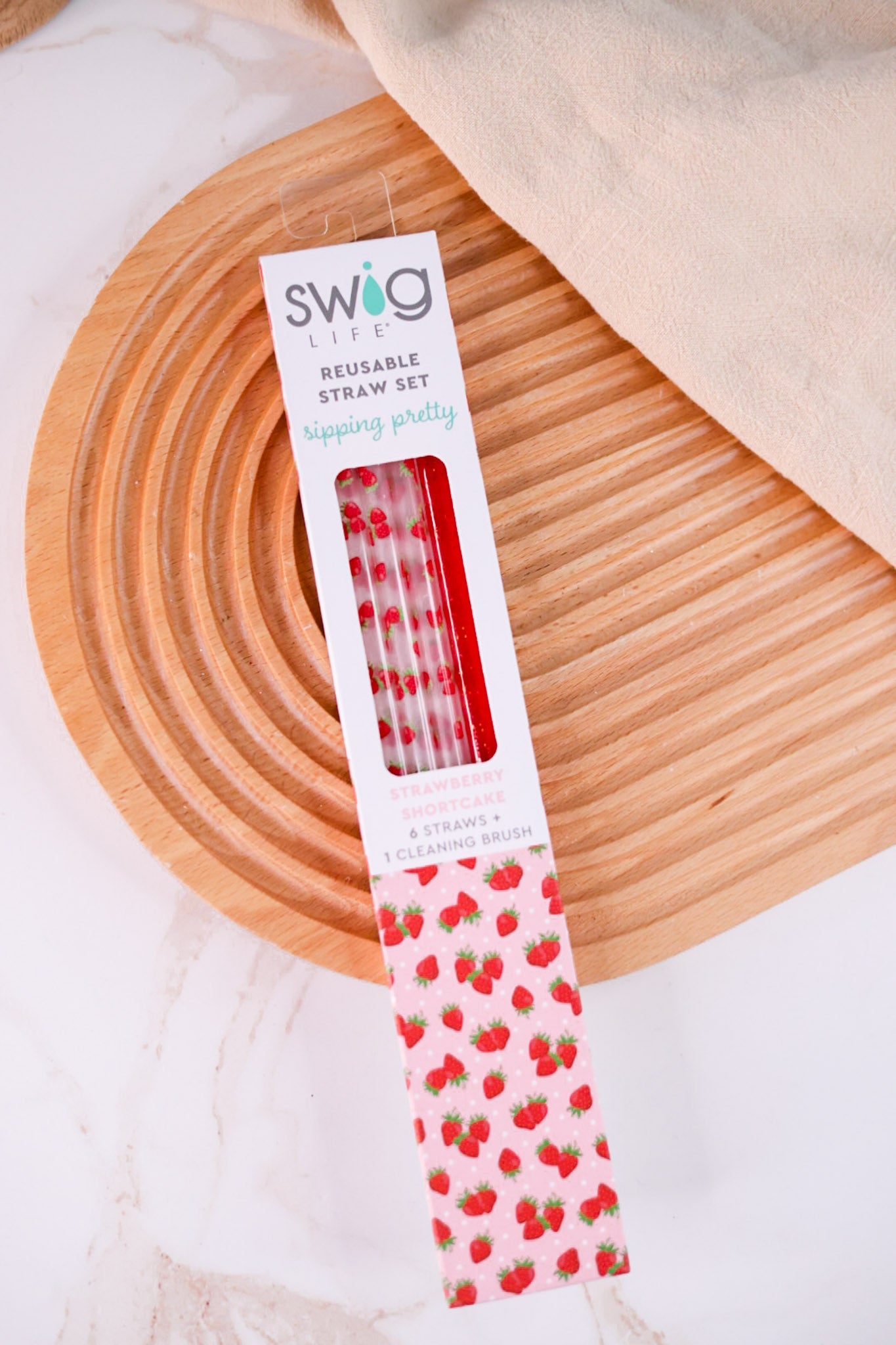 Strawberry Shortcake Reusable Straw Set - Whiskey Skies - SWIG LIFE