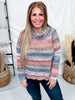 Striped Knit Off The Shoulder Pullover Sweater - Whiskey Skies - SWEET GENERIS