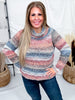 Striped Knit Off The Shoulder Pullover Sweater - Whiskey Skies - SWEET GENERIS
