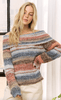 Striped Knit Off The Shoulder Pullover Sweater - Whiskey Skies - SWEET GENERIS