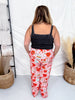 "Stuck By Cupid" Groovy Hearts Printed Loungewear Pants - Whiskey Skies - BRIEF INSANITY