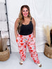 "Stuck By Cupid" Groovy Hearts Printed Loungewear Pants - Whiskey Skies - BRIEF INSANITY