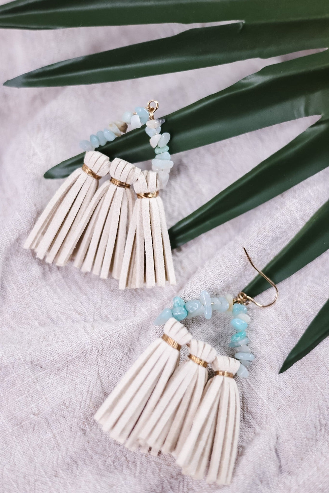 Suade Fringe Earrings - Whiskey Skies - LESLIE CURTIS JEWLERY DESIGNS