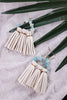 Suade Fringe Earrings - Whiskey Skies - LESLIE CURTIS JEWLERY DESIGNS