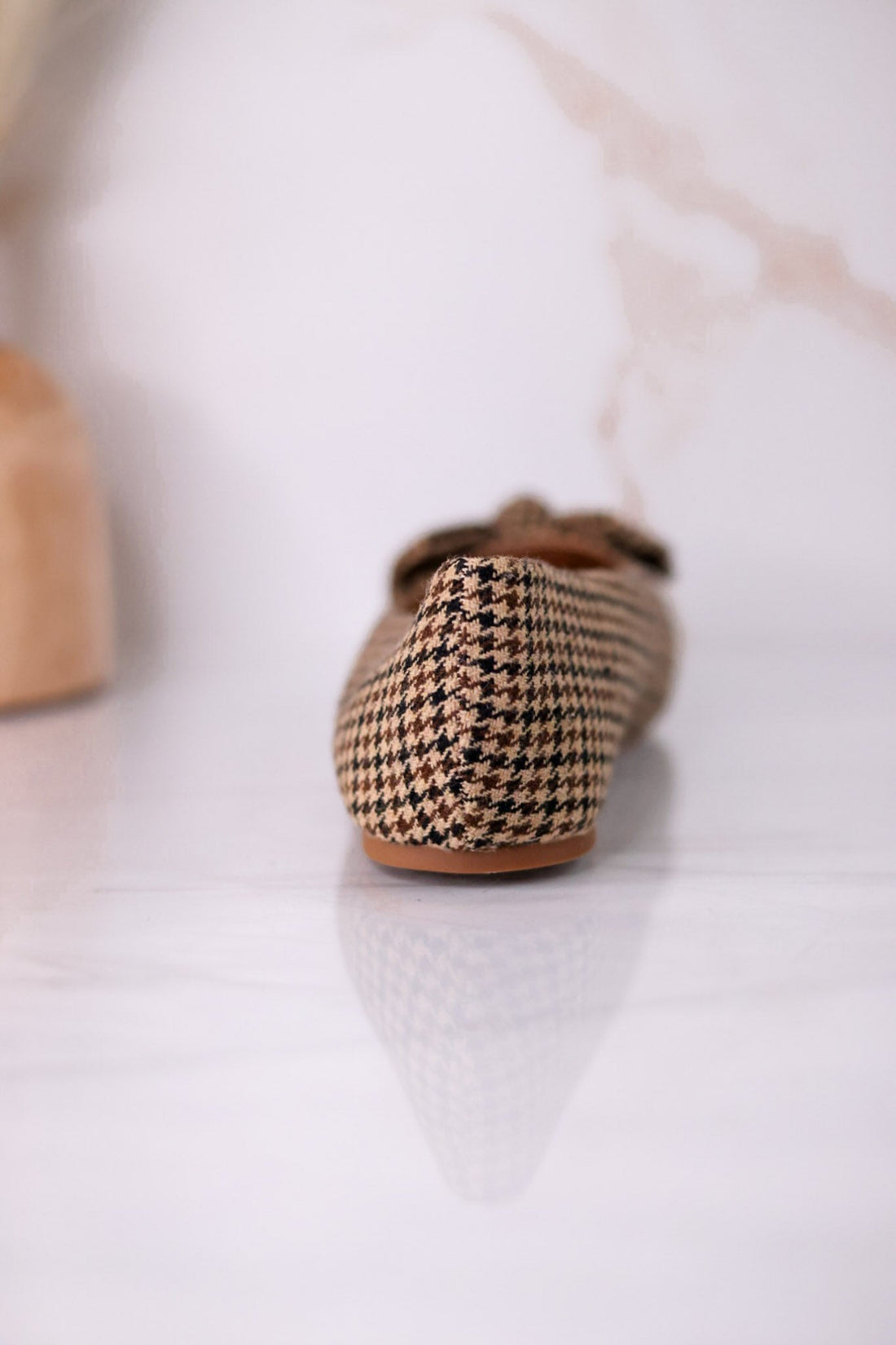 Sugar Rush Black & Tan Houndstooth Flats - Whiskey Skies - CORKYS FOOTWEAR
