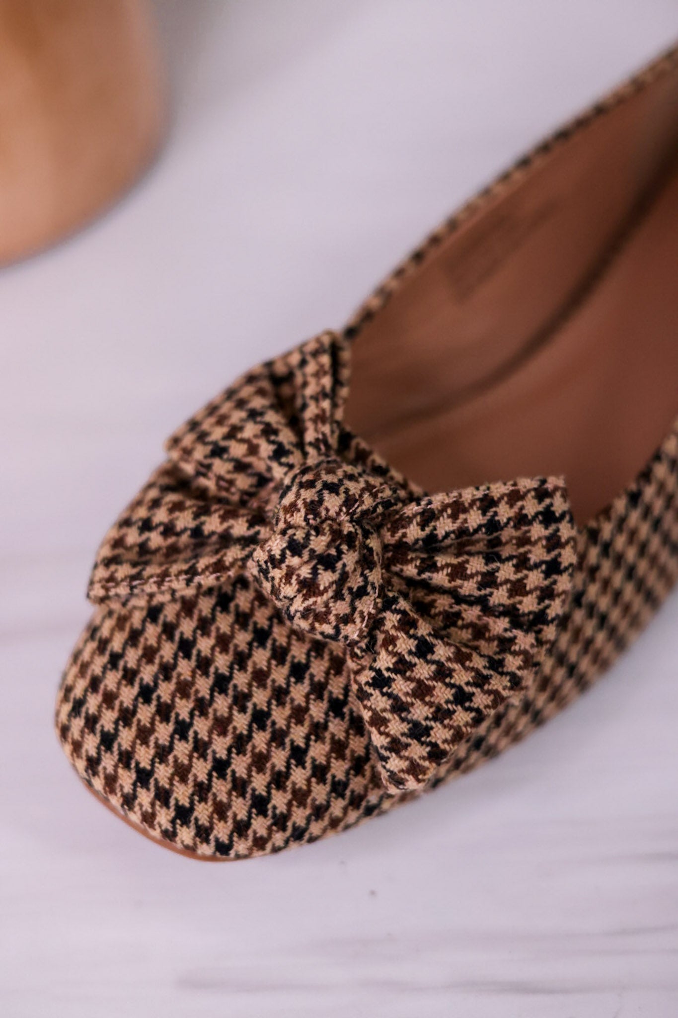 Sugar Rush Black & Tan Houndstooth Flats - Whiskey Skies - CORKYS FOOTWEAR
