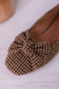Sugar Rush Black & Tan Houndstooth Flats - Whiskey Skies - CORKYS FOOTWEAR