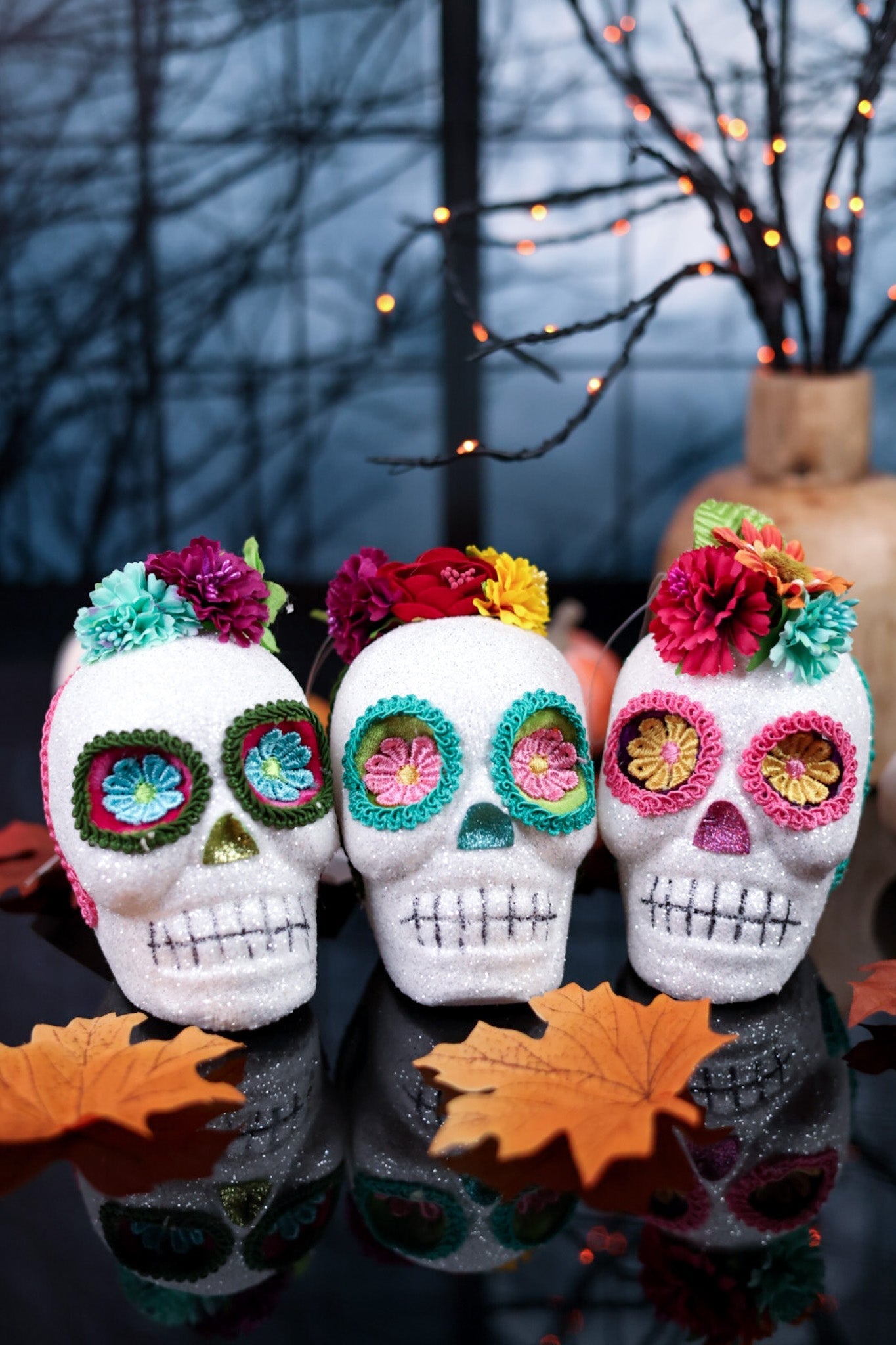 Sugar Skull Ornaments (3 Colors) - Whiskey Skies - 180 DEGREES