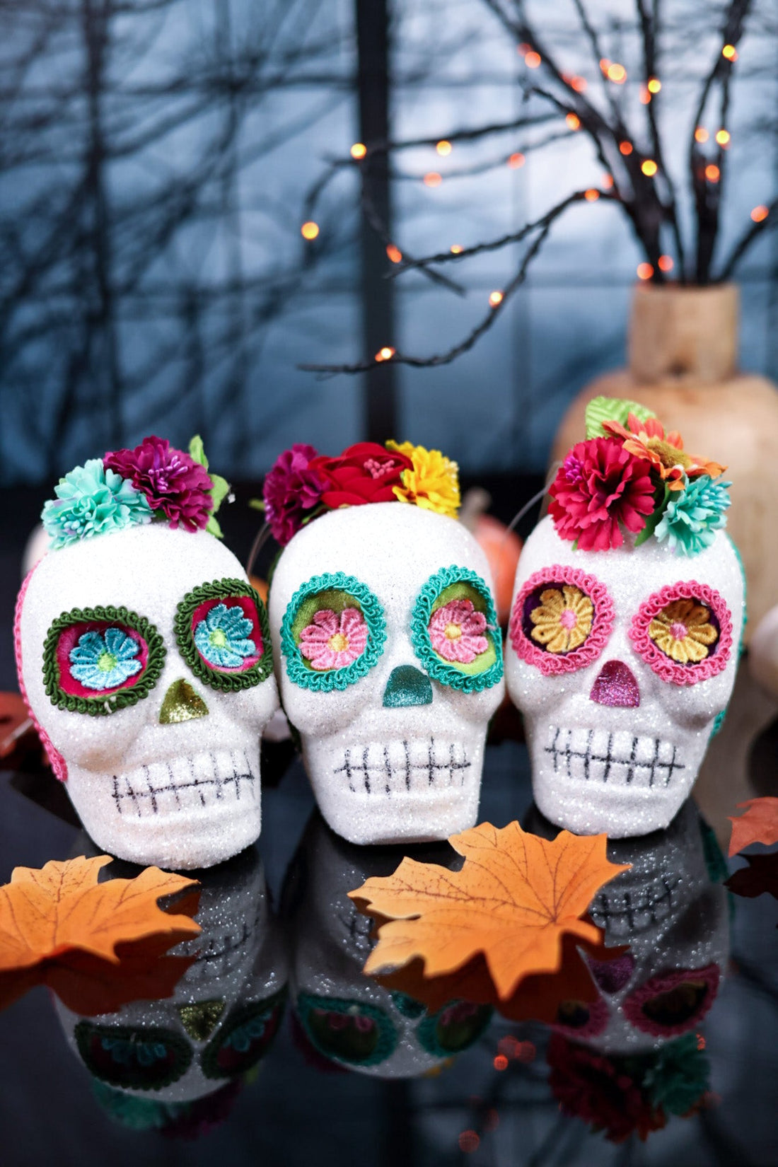 Sugar Skull Ornaments (3 Colors) - Whiskey Skies - 180 DEGREES