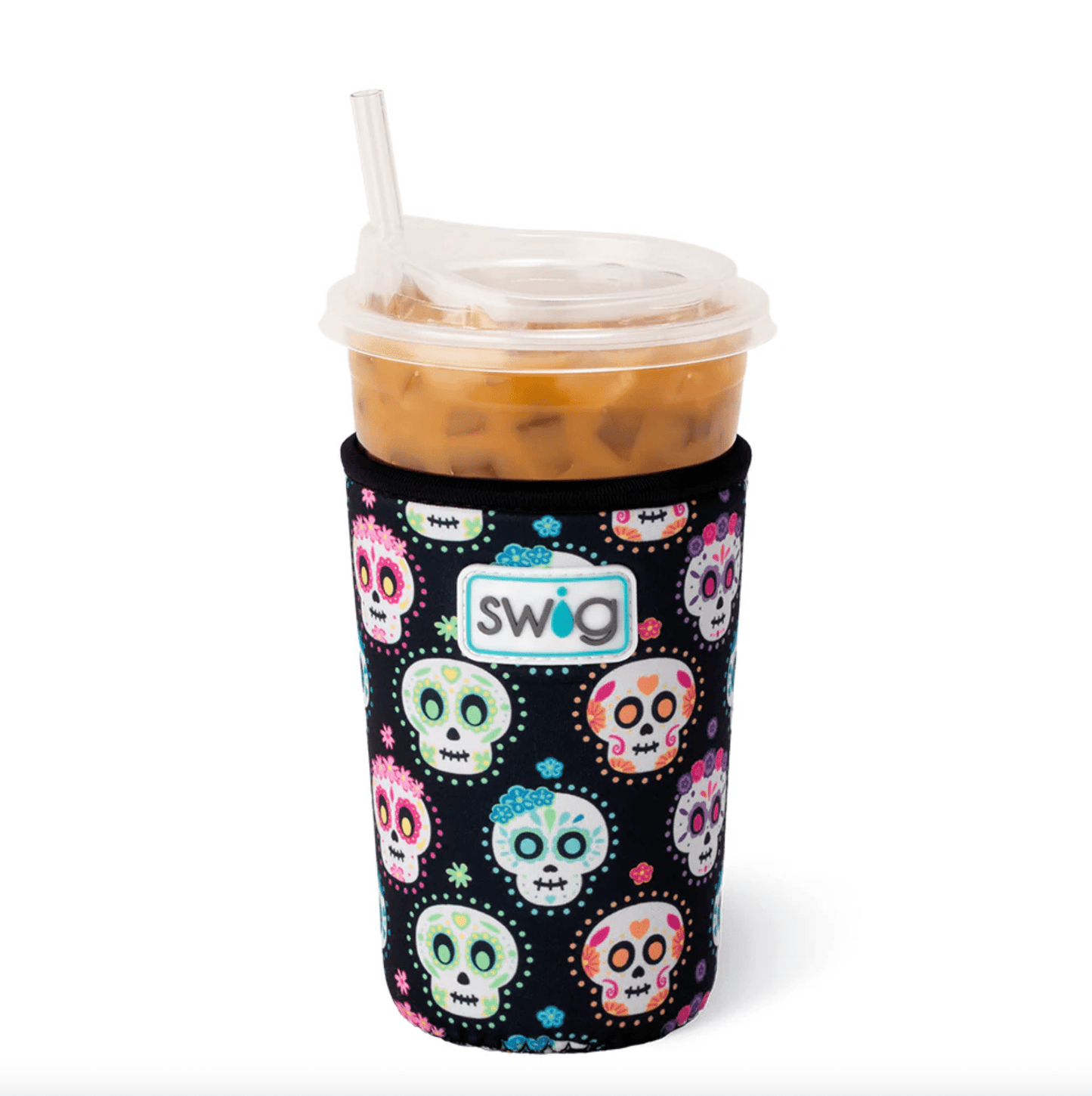 Sugar Skulls Iced Cup Coolie (22oz) - Whiskey Skies - SWIG LIFE