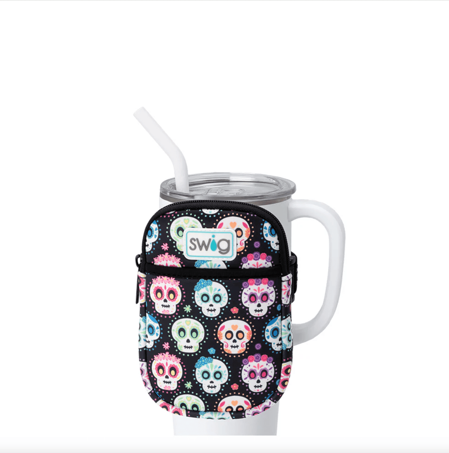 Sugar Skulls Mega Mug Pouch - Whiskey Skies - SWIG LIFE