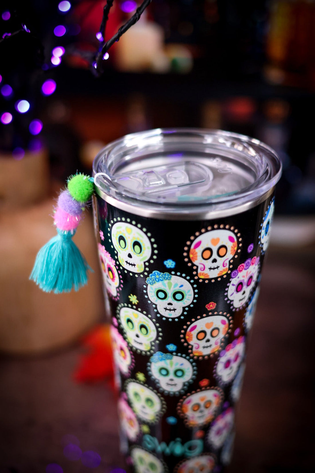 Sugar Skulls Tumbler (32oz) - Whiskey Skies - SWIG LIFE