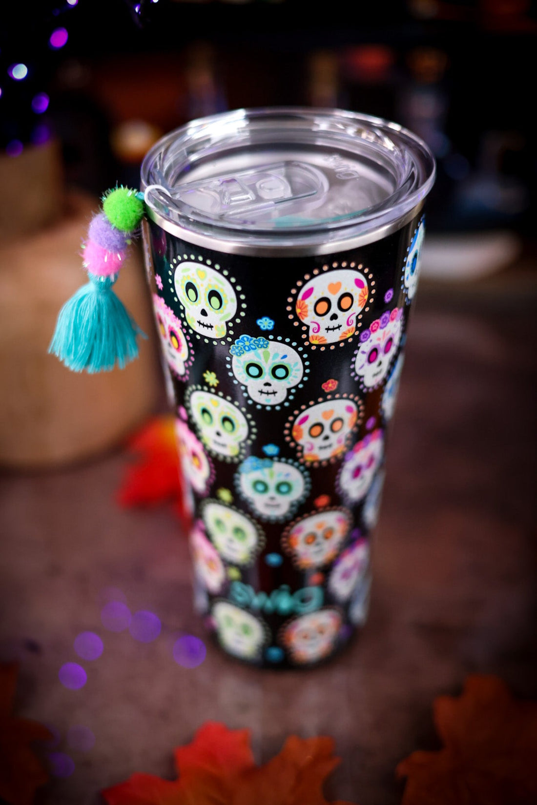 Sugar Skulls Tumbler (32oz) - Whiskey Skies - SWIG LIFE