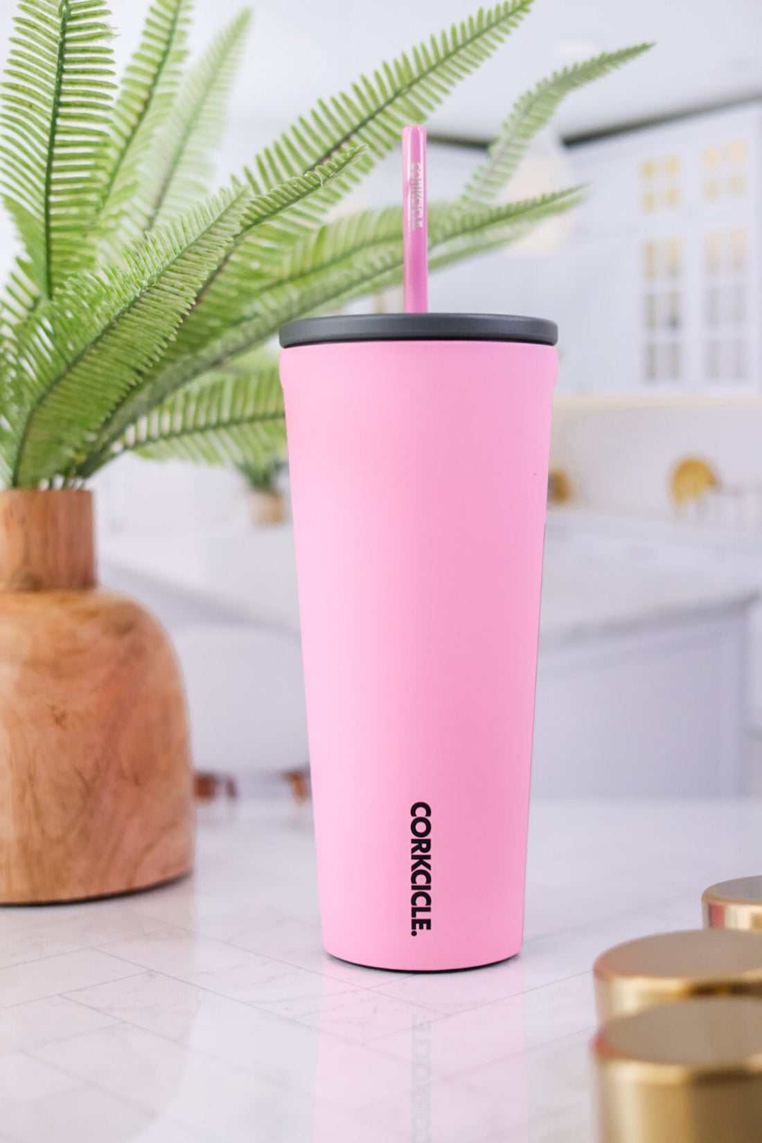 Sun - Soaked Pink 24oz Cold Cup - Whiskey Skies - CORKCICLE