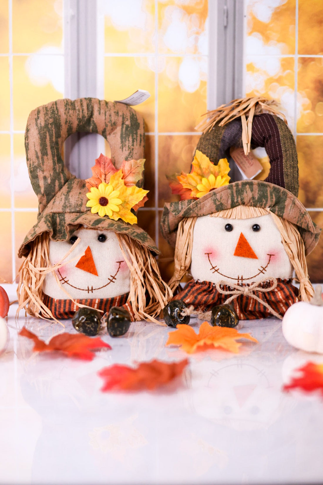 Sunflower Scarecrow Doorknob Hangers (2 Styles) - Whiskey Skies - HANNA'S HANDIWORKS