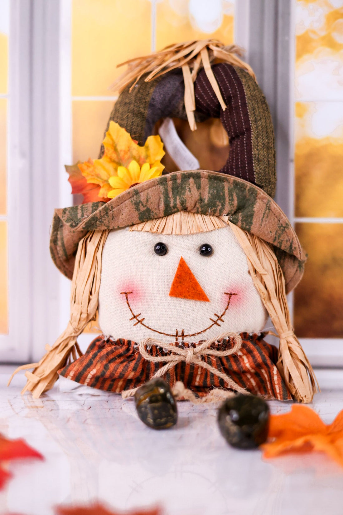 Sunflower Scarecrow Doorknob Hangers (2 Styles) - Whiskey Skies - HANNA'S HANDIWORKS