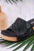 Sunlight Black Rhinestone And Cork Wedges - Whiskey Skies - CORKYS FOOTWEAR