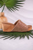 Sunlight Champagne Rhinestone And Cork Wedges - Whiskey Skies - CORKYS FOOTWEAR