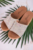 Sunlight Clear Rhinestone and Cork Wedge Sandals - Whiskey Skies - CORKYS FOOTWEAR