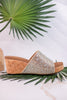 Sunlight Clear Rhinestone and Cork Wedge Sandals - Whiskey Skies - CORKYS FOOTWEAR