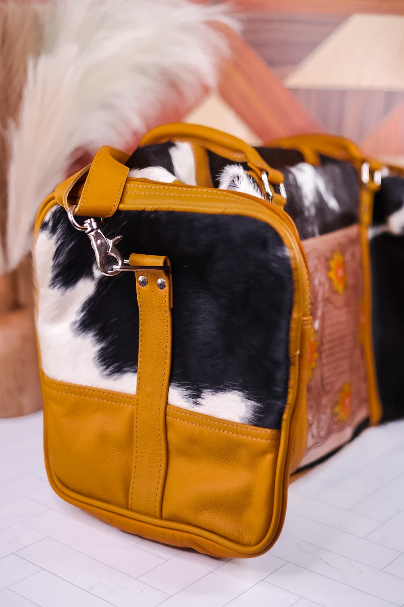 Sunrise Yellow Darling Mesa Traveller Bag - Whiskey Skies - MYRA BAGS