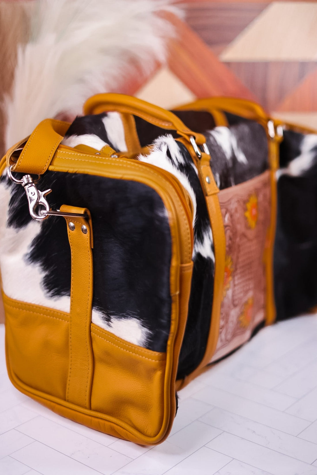 Sunrise Yellow Darling Mesa Traveller Bag - Whiskey Skies - MYRA BAGS