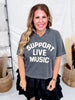 Support Live Music Midi Graphic Tee - Whiskey Skies - STATED BRANDS