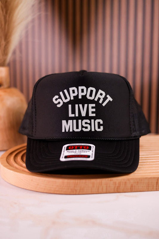 Support Live Music Trucker Hat - Whiskey Skies - STATED BRANDS